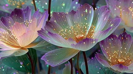 Radiant floral artwork in vivid colors high resolution picture