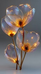 Sophisticated illuminated flower design high resolution picture