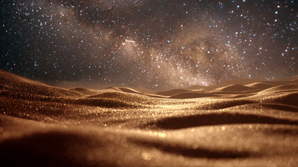 Golden sand desert sunset