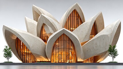 Stunning futuristic architecture with glass panels high resolution picture