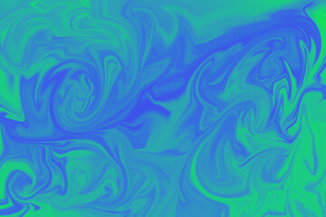 Abstract swirling pattern of blue and green colors