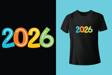 new year clock new year 2026 fireworks t shirt design