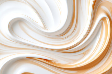 Swirls of white and brown like a latte coffee 