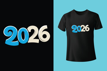 new year clock new year 2026 fireworks t shirt design