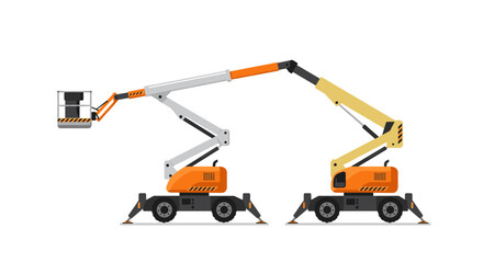 Articulating boom lifts for construction and maintenance in modern design