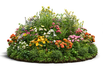 Vibrant floral arrangement with diverse blooms, a stunning garden display, perfect for natural beauty and elegant design projects