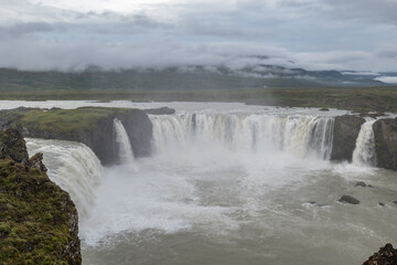 The waterfall Godafoss in Iceland