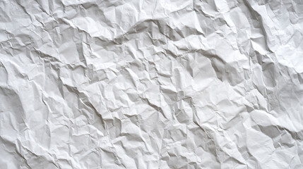 Fototapeta premium Crumpled white paper texture background abstract design