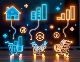 Digital Financial and Tax Management Network Illustration