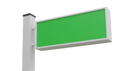 Obraz premium Blank Green Signboard Mockup for Advertising