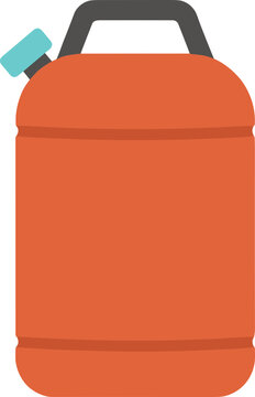 orange gas can with black handle clip art preview