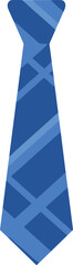 Fototapeta premium Flat Design Striped Blue Necktie Fashionable Accessory for Formal Occasion