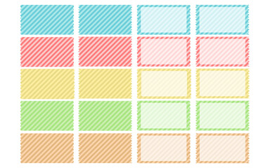 フレーム/あしらい（ストライプ五色）