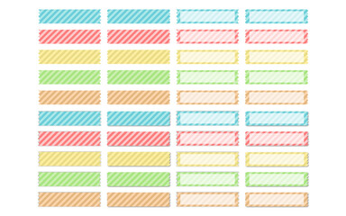 マステ/あしらい（ストライプ茶系）