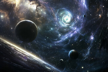 planet and galaxy