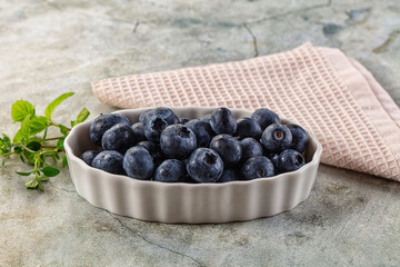 Sweet juicy ripe blueberry heap