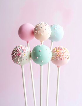 Cakepops in Pastellfarben