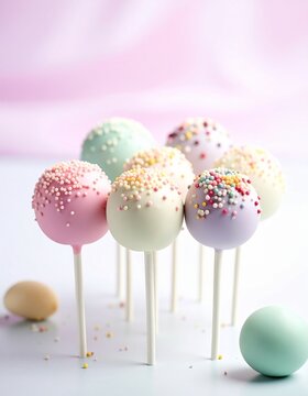 Cakepops in Pastellfarben