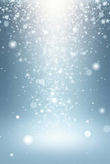 Abstract blue winter background with snowflakes