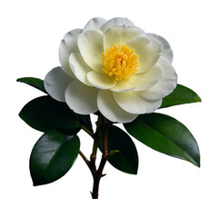Fototapeta premium Camellia, Photo Botanical Theme Flowers, Transparent Background, PNG File