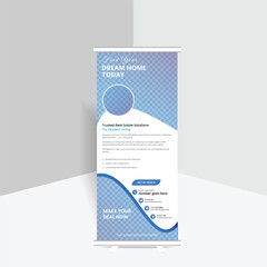 Modern and Minimalist Organic Roll Up Banner Design Template