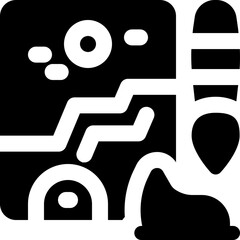 art glyph icon. Strong and solid vector icon for websites, mobile interfaces, presentations, and visual branding. High quality and easy to edit.