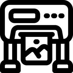 printing line icon. Clean and minimalist vector icon for websites, mobile apps, presentations, and logos. Fully scalable and customizable for any project.