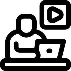 editor line icon. Clean and minimalist vector icon for websites, mobile apps, presentations, and logos. Fully scalable and customizable for any project.