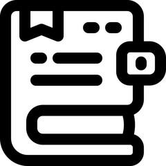 journal line icon. Clean and minimalist vector icon for websites, mobile apps, presentations, and logos. Fully scalable and customizable for any project.