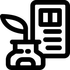 ink line icon. Clean and minimalist vector icon for websites, mobile apps, presentations, and logos. Fully scalable and customizable for any project.