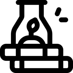 biology line icon. Clean and minimalist vector icon for websites, mobile apps, presentations, and logos. Fully scalable and customizable for any project.