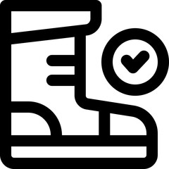 boot line icon. Clean and minimalist vector icon for websites, mobile apps, presentations, and logos. Fully scalable and customizable for any project.