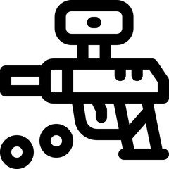 paintball line icon. Clean and minimalist vector icon for websites, mobile apps, presentations, and logos. Fully scalable and customizable for any project.