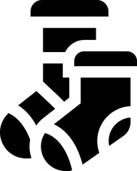 ski glyph icon. Strong and solid vector icon for websites, mobile interfaces, presentations, and visual branding. High quality and easy to edit.