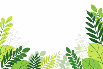 Obraz premium green leaves frame