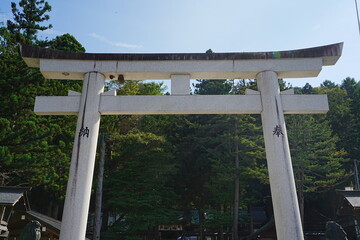 Suwa Grand Shrine Kamisya Maemiya in Nagano, Japan - 日本 長野 諏訪大社上社 前宮