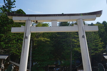 Suwa Grand Shrine Kamisya Maemiya in Nagano, Japan - 日本 長野 諏訪大社上社 前宮