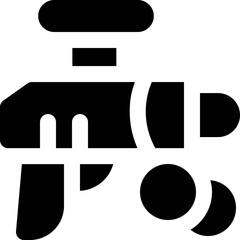 paintball glyph icon. Strong and solid vector icon for websites, mobile interfaces, presentations, and visual branding. High quality and easy to edit.