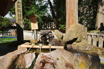 Suwa Grand Shrine Kamisya Maemiya in Nagano, Japan - 日本 長野 諏訪大社上社 前宮