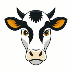 cow head vector illustration on white background