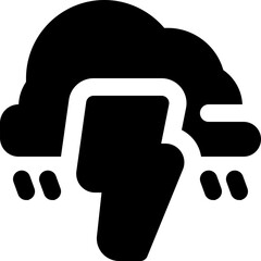 storm glyph icon. Strong and solid vector icon for websites, mobile interfaces, presentations, and visual branding. High quality and easy to edit.
