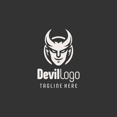 Abstract Black White Devil Icon