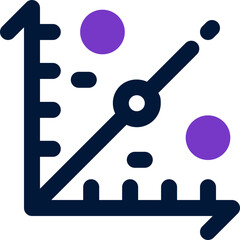 scatter graph duotone icon. Sleek and modern vector icon for websites, mobile apps, marketing materials, and corporate design. Fully scalable and ready to use.