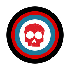 Red skull logo