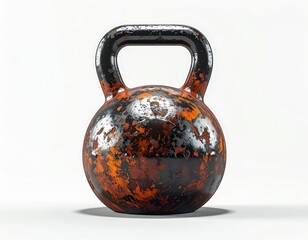 Kettlebell isolated on white 3D Illustration 