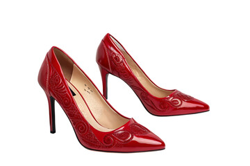 Elegant red high heels showcasing style effortlessly