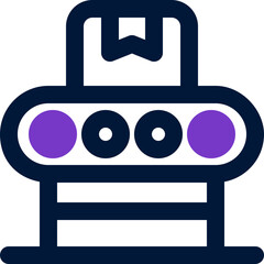 conveyor duotone icon. Sleek and modern vector icon for websites, mobile apps, marketing materials, and corporate design. Fully scalable and ready to use.