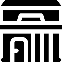 modern house glyph icon. Strong and solid vector icon for websites, mobile interfaces, presentations, and visual branding. High quality and easy to edit.