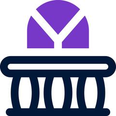 balcony duotone icon. Sleek and modern vector icon for websites, mobile apps, marketing materials, and corporate design. Fully scalable and ready to use.