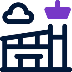 airport duotone icon. Sleek and modern vector icon for websites, mobile apps, marketing materials, and corporate design. Fully scalable and ready to use.